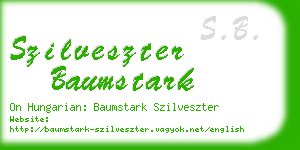 szilveszter baumstark business card